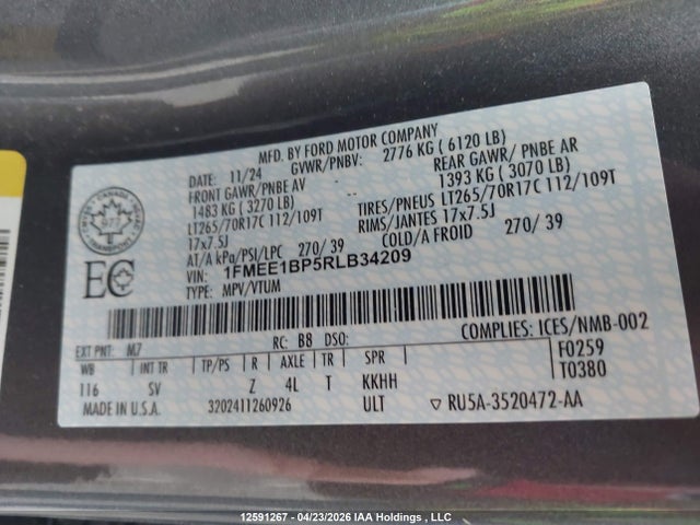 Ford Bronco 2024 1FMEE1BP5RLB34209 Image 9
