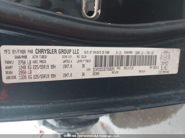 Продаж на аукціоні авто 2013 Dodge Journey R/t, vin: 3C4PDDEG3DT658291, номер лоту: 12591366