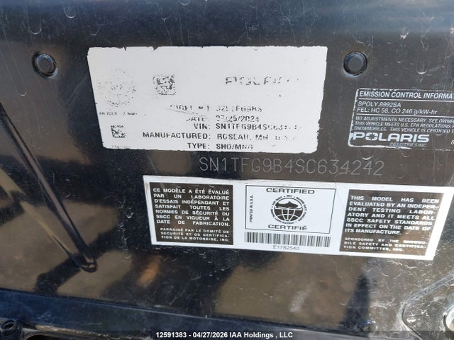SN1TFG9B4SC634242 Polaris Khaos