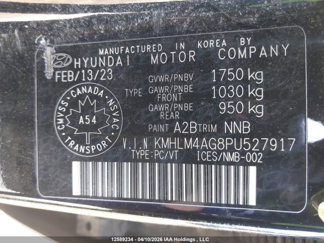 KMHLM4AG8PU527917 Hyundai Elantra Preferred Ivt With Tech Package