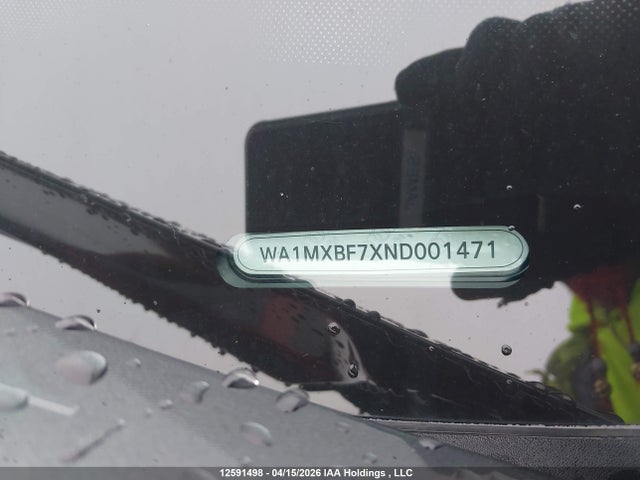 12591498 :رقم المزاد ، WA1MXBF7XND001471 vin ، 2022 Audi Q7 55 Progressiv مزاد بيع