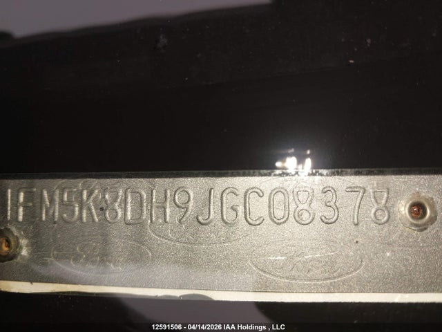 1FM5K8DH9JGC08378 Ford EXPLORER XLT