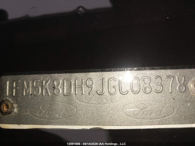 1FM5K8DH9JGC08378 Ford EXPLORER XLT