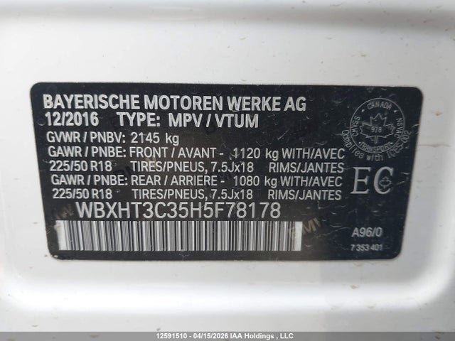 WBXHT3C35H5F78178 BMW X1 Xdrive28i
