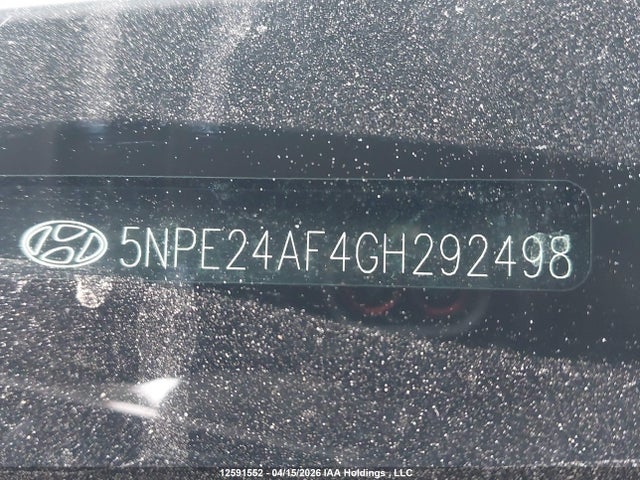5NPE24AF4GH292498 Hyundai SONATA SE