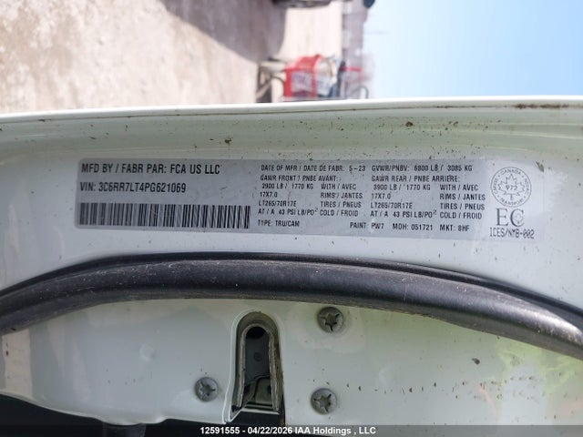 3C6RR7LT4PG621069 RAM 1500 Classic Slt