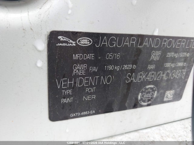 SAJBK4BV2HCY34978 Jaguar Xf 35t Prestige