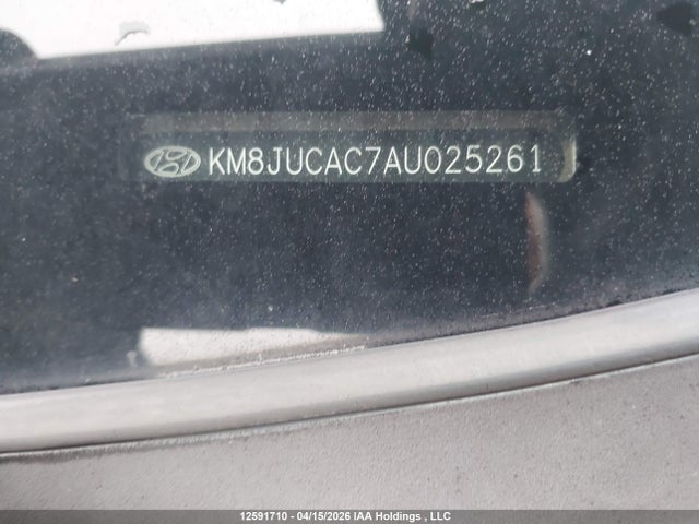 12591710 :رقم المزاد ، KM8JUCAC7AU025261 vin ، 2010 Hyundai Tucson Gls/limited مزاد بيع