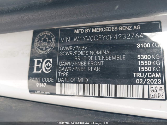 W1YV0CEY0P4232764 Mercedes-Benz Metris