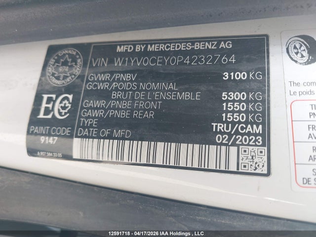 W1YV0CEY0P4232764 Mercedes-Benz Metris