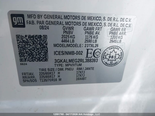 3GKALMEG2RL388393 GMC Terrain