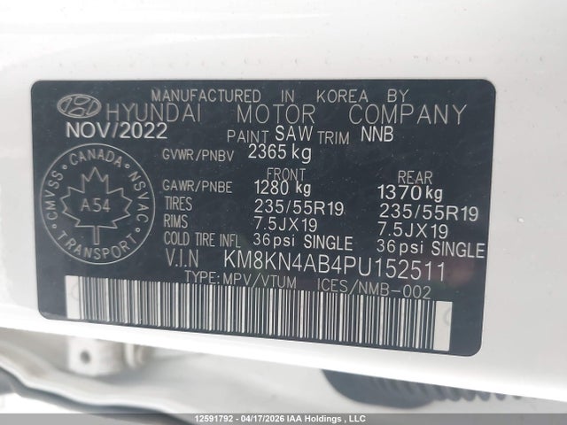 Продаж на аукціоні авто 2023 Hyundai Ioniq 5 Preferred, vin: KM8KN4AB4PU152511, номер лоту: 12591792
