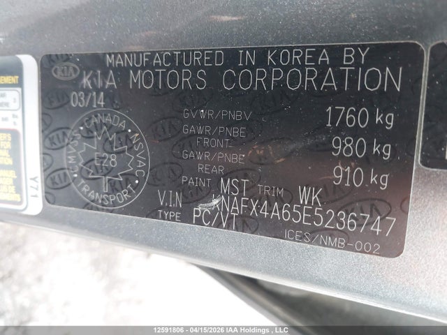 Продаж на аукціоні авто 2014 Kia Forte, vin: KNAFX4A65E5236747, номер лоту: 12591806