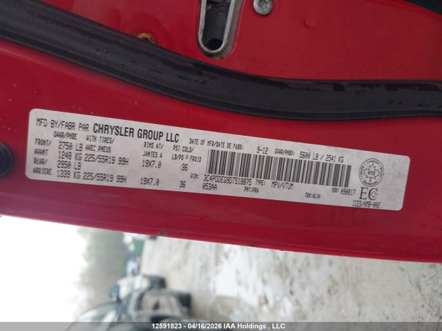 Продажа на аукционе авто 2013 Dodge Journey R/t Rallye, vin: 3C4PDDEG9DT518875, номер лота: 12591823