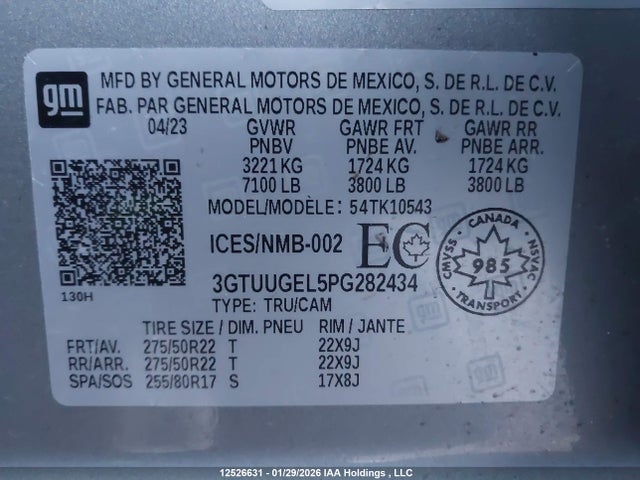 3GTUUGEL5PG282434 GMC Sierra 1500 Denali