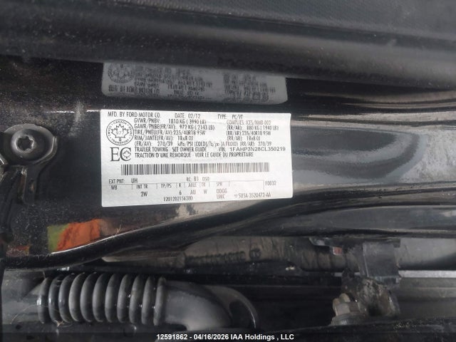 Продажа на аукционе авто 2012 Ford Focus Titanium, vin: 1FAHP3N28CL350219, номер лота: 12591862