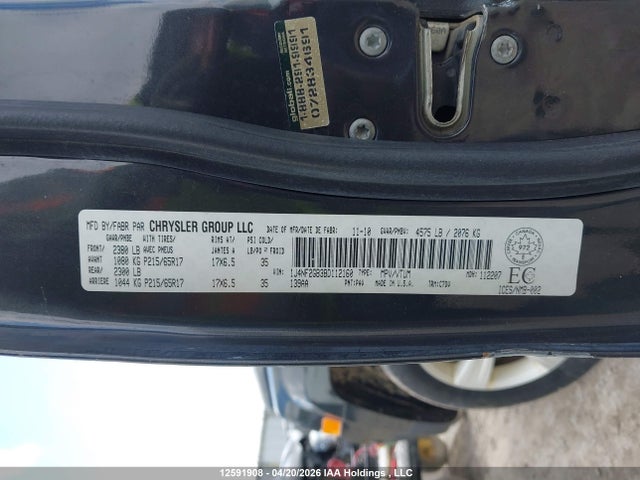 Продаж на аукціоні авто 2011 Jeep Patriot, vin: 1J4NF2GB3BD112160, номер лоту: 12591908