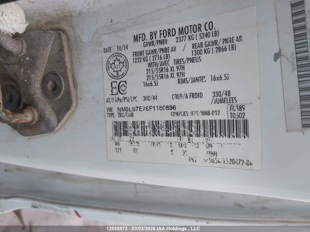 2015 Ford Transit Connect Xl მანქანა იყიდება აუქციონზე, vin: NM0LS7E76F1180896, აუქციონის ნომერი: 12555873