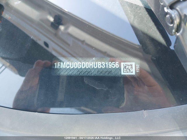2017 Ford Escape Se მანქანა იყიდება აუქციონზე, vin: 1FMCU0GD0HUB31956, აუქციონის ნომერი: 12591941