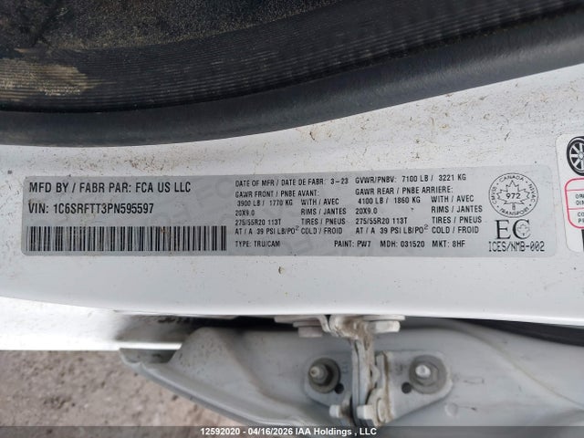 RAM 1500 Sport 2023 1C6SRFTT3PN595597 Image 19