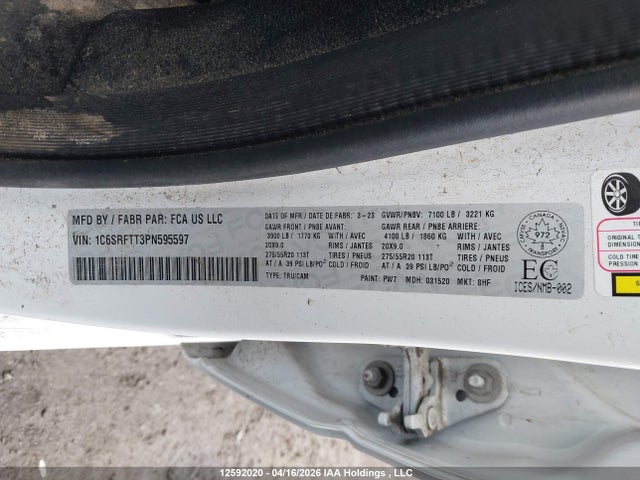 RAM 1500 Sport 2023 1C6SRFTT3PN595597 Image 9
