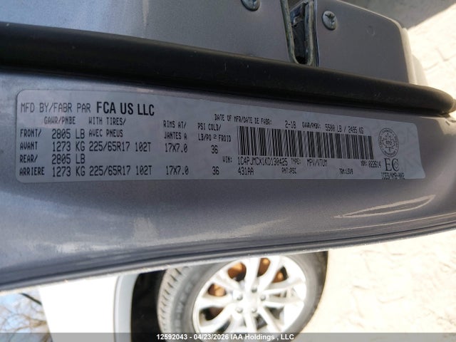 Aukcja sprzedaży 2019 Jeep Cherokee North, vin: 1C4PJMCX1KD130425, numer aukcji: 12592043