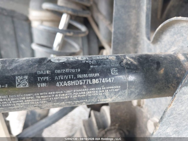 12592130 :رقم المزاد ، 4XASHD577LB674547 vin ، 2020 Polaris Sportsman 570 Hunter Edition مزاد بيع