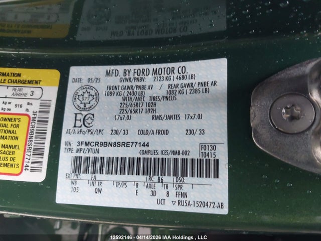 3FMCR9BN8SRE77144 Ford Bronco Sport Big Bend