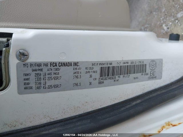 Aukcja sprzedaży 2017 Dodge Grand Caravan, vin: 2C4RDGBG7HR836226, numer aukcji: 12592154