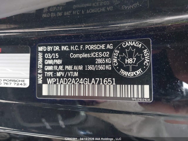 WP1AD2A24GLA71651 Porsche Cayenne Gts