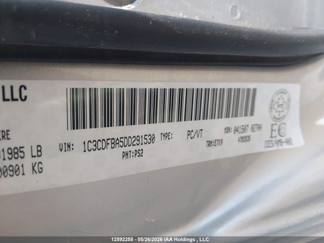Продаж на аукціоні авто 2013 Dodge Dart, vin: 1C3CDFBA5DD291530, номер лоту: 12592258