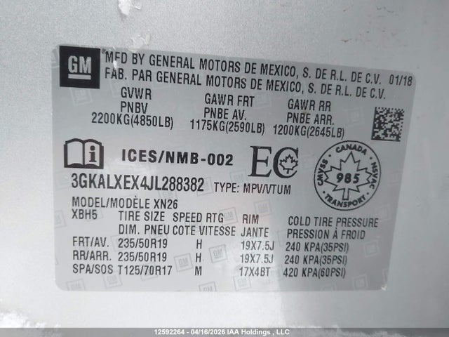 3GKALXEX4JL288382 GMC Terrain Denali