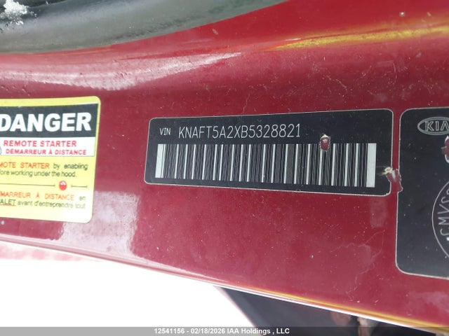 12541156 :رقم المزاد ، KNAFT5A2XB5328821 vin ، 2011 Kia Forte5 2.0l Lx مزاد بيع