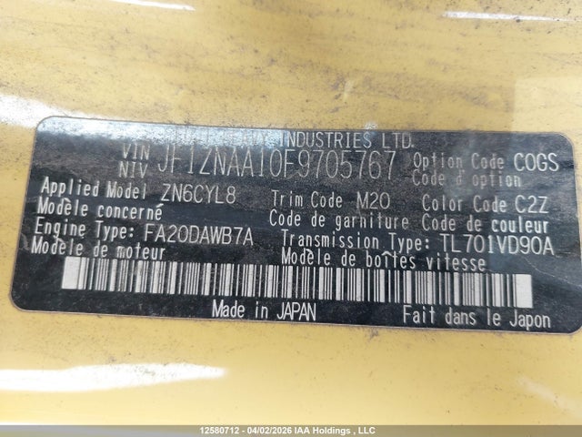 Scion Fr-s Release Series 2015 JF1ZNAA10F9705767 Image 19