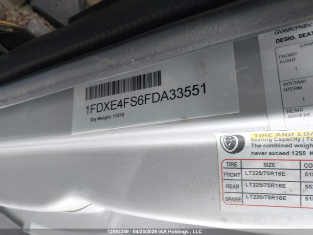 Продажа на аукционе авто 2016 Ford Econoline E450 Super Duty Cutwy Van, vin: 1FDXE4FS6FDA33551, номер лота: 12592289