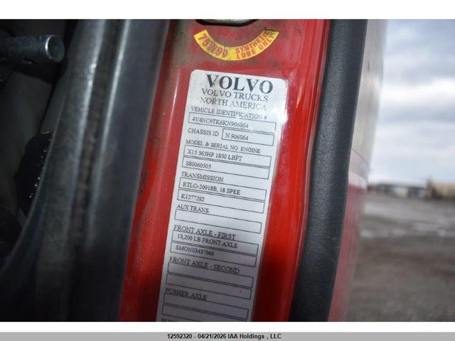 12592320 :رقم المزاد ، 4V4NC9TK6KN906064 vin ، 2019 Volvo Vnl مزاد بيع