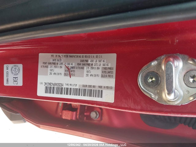 12592362 :رقم المزاد ، 3MVDMBCM9SM839384 vin ، 2025 Mazda Cx-30 Gs مزاد بيع