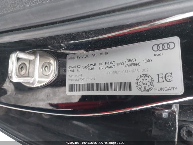 WAUK8GFF0G1076566 Audi A3 2.0t Technik
