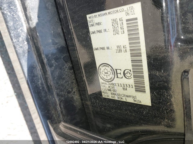 Продажа на аукционе авто 2012 Nissan Altima 2.5 S, vin: 1N4AL2AP0CC113331, номер лота: 12592492