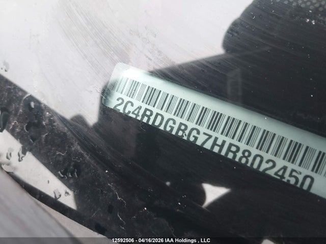 Продаж на аукціоні авто 2017 Dodge Grand Caravan Cvp/sxt, vin: 2C4RDGBG7HR802450, номер лоту: 12592506