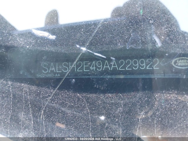 2010 Land Rover Range Rover Sport Sc მანქანა იყიდება აუქციონზე, vin: SALSH2E49AA229922, აუქციონის ნომერი: 12592533