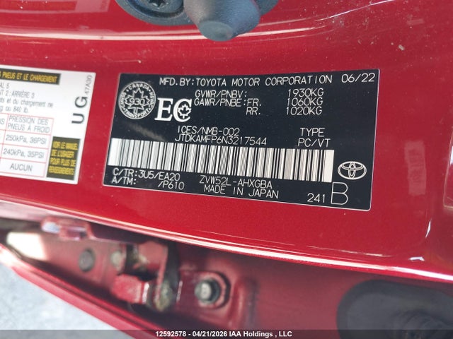 JTDKAMFP6N3217544 Toyota Prius Prime Upgrade