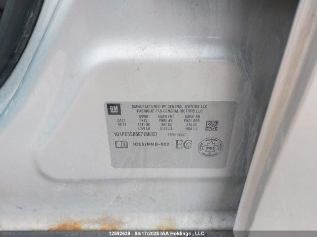 Продажа на аукционе авто 2014 Chevrolet Cruze 1lt, vin: 1G1PC5SB5E7156057, номер лота: 12592639