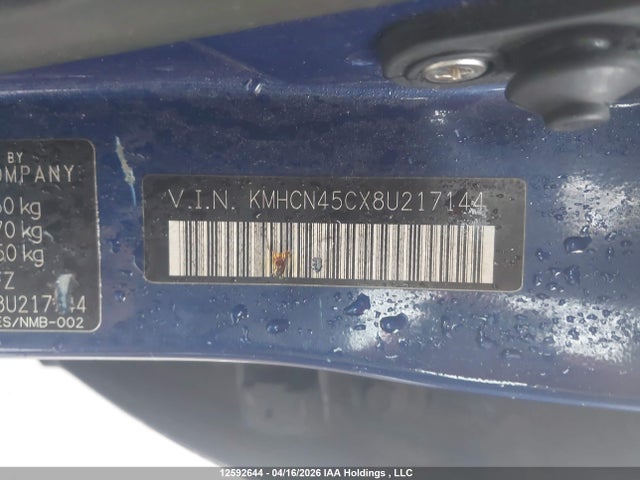Продажа на аукционе авто 2008 Hyundai Accent Gl/gls/l, vin: KMHCN45CX8U217144, номер лота: 12592644