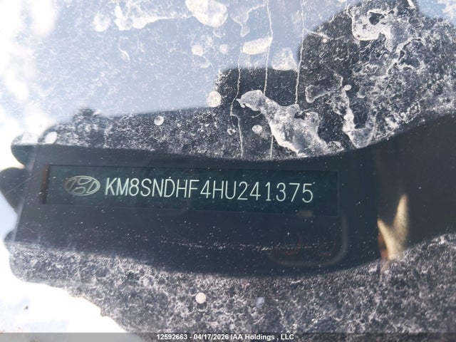 KM8SNDHF4HU241375 Hyundai Santa Fe Se/limited