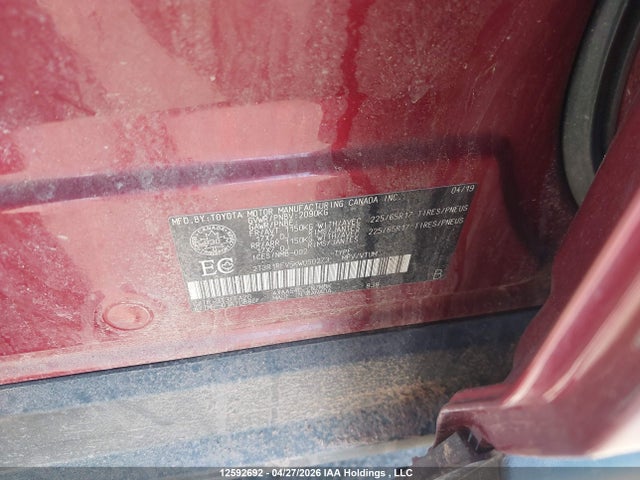 12592692 :رقم المزاد ، 2T3R1RFV5KW050273 vin ، 2019 Toyota Rav4 Xle مزاد بيع