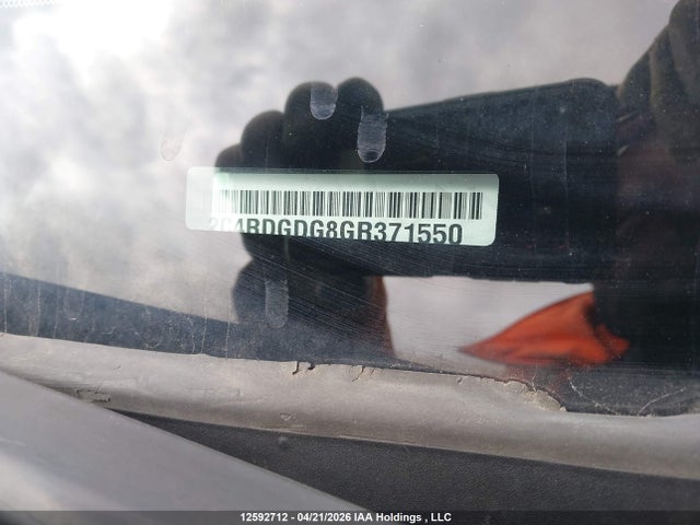 12592712 :رقم المزاد ، 2C4RDGDG8GR371550 vin ، 2016 Dodge Grand Caravan Crew مزاد بيع