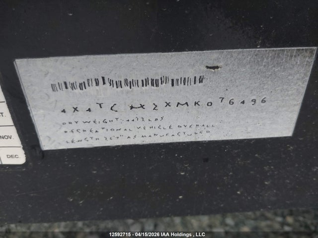 Aukcja sprzedaży 2021 Cherokee Cherokee, vin: 4X4TCKX2XMK076496, numer aukcji: 12592715