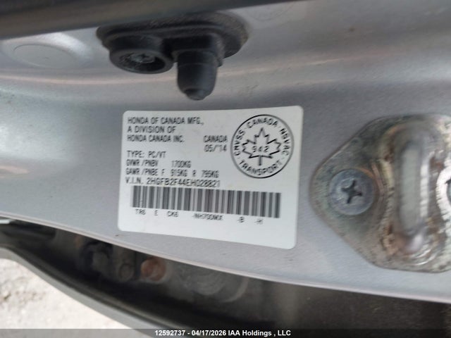 Aukcja sprzedaży 2014 Honda Civic Lx, vin: 2HGFB2F44EH028821, numer aukcji: 12592737