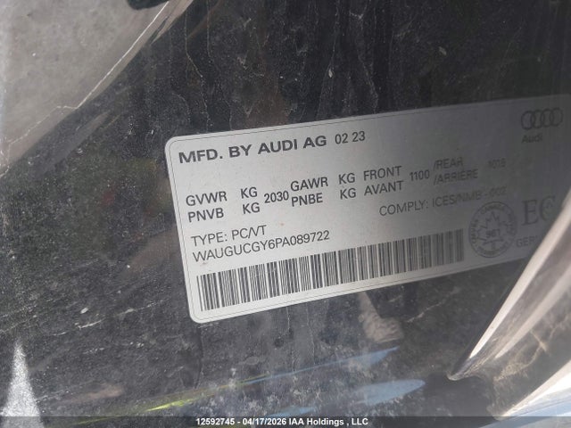 WAUGUCGY6PA089722 Audi A3 40 Komfort
